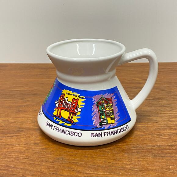 Vintage San Francisco Tourist Attraction Graphic Souvenir 12oz Coffee Travel Mug - Picture 3 of 11